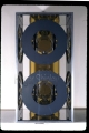 PP37, side view, 14x14x28 in, plexiglass, mirror, aluminum, 1974